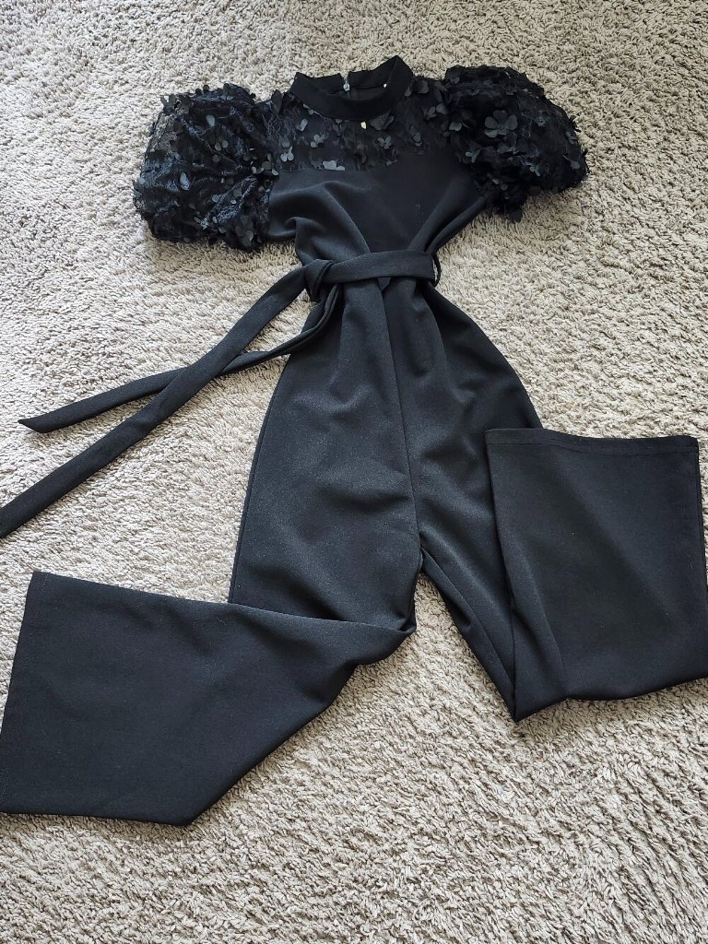 SHEIN Black Wide-Leg, Size 8-9 Girl's Jumpsuit